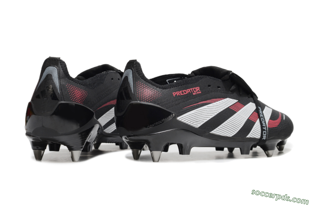 Adidas Predator 25 Elite Foldover Tongue SG Low-Tops Football Boots - Black/White/Red 6