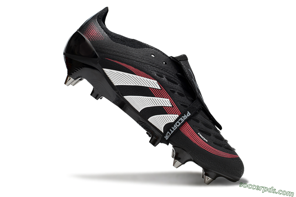 Adidas Predator 25 Elite Foldover Tongue SG Low-Tops Football Boots - Black/White/Red 4