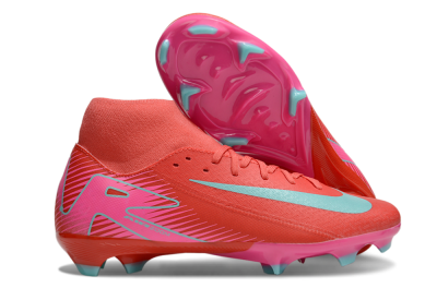 Nike Air Zoom Mercurial Superfly 10 Elite FG High-Tops Football Boots - Red/Jade/Pink
