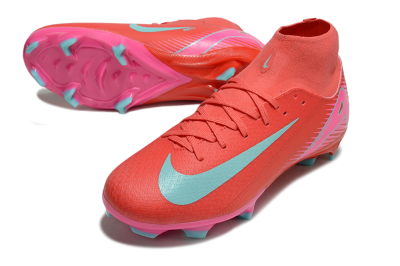 Nike Air Zoom Mercurial Superfly 10 Elite FG High-Tops Football Boots - Red/Jade/Pink