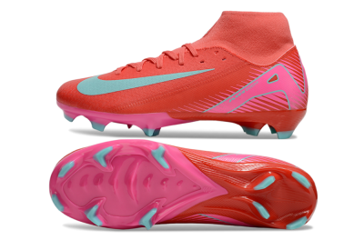 Nike Air Zoom Mercurial Superfly 10 Elite FG High-Tops Football Boots - Red/Jade/Pink