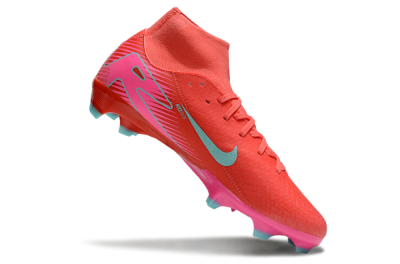 Nike Air Zoom Mercurial Superfly 10 Elite FG High-Tops Football Boots - Red/Jade/Pink
