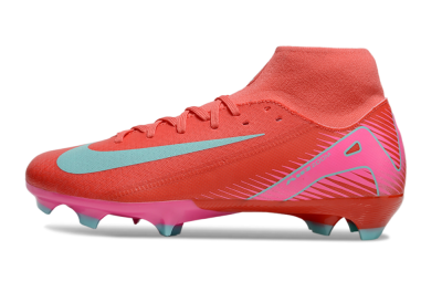 Nike Air Zoom Mercurial Superfly 10 Elite FG High-Tops Football Boots - Red/Jade/Pink