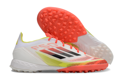 Adidas F50 Pro TF Low-Tops Football Shoes - White/Red/Yellow