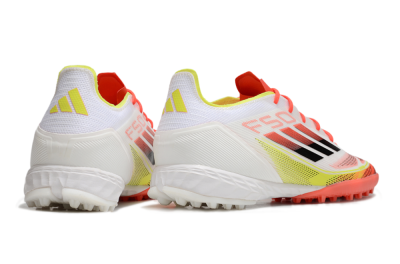 Adidas F50 Pro TF Low-Tops Football Shoes - White/Red/Yellow