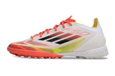 Adidas F50 Pro TF Low-Tops Football Shoes - White/Red/Yellow