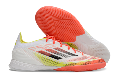Adidas F50 Pro IC Low-Tops Football Shoes - White/Red/Yellow
