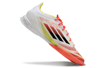 Adidas F50 Pro IC Low-Tops Football Shoes - White/Red/Yellow