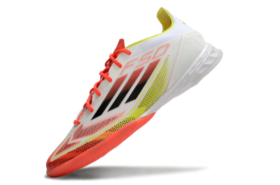 Adidas F50 Pro IC Low-Tops Football Shoes - White/Red/Yellow