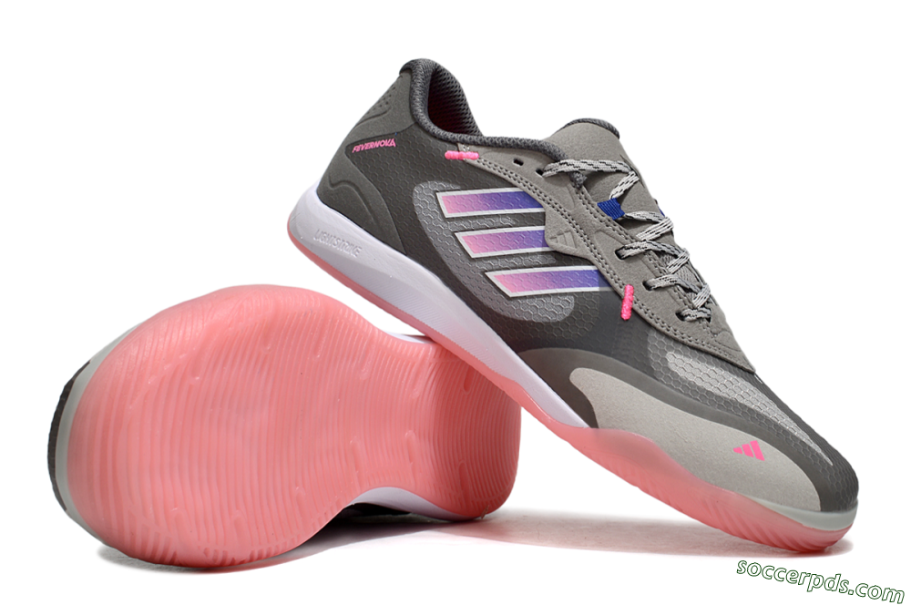 Adidas Fevernova IC Low-Tops Football Shoes - Grey/Purple/Pink 0