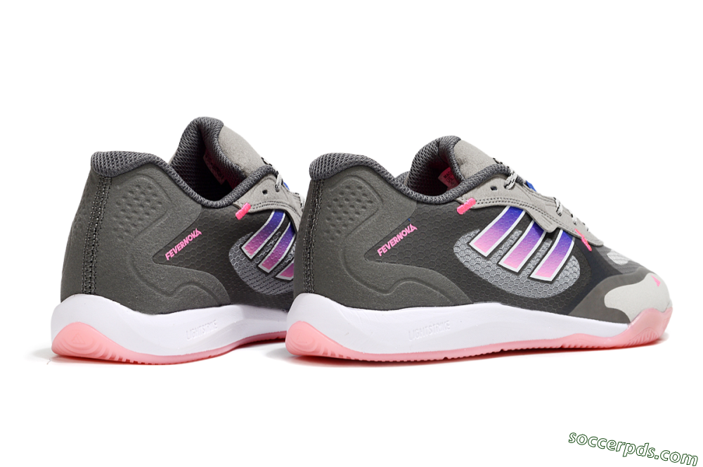 Adidas Fevernova IC Low-Tops Football Shoes - Grey/Purple/Pink 6