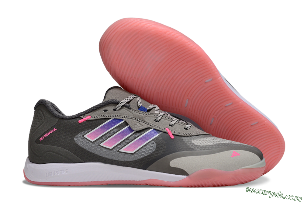 Adidas Fevernova IC Low-Tops Football Shoes - Grey/Purple/Pink 1