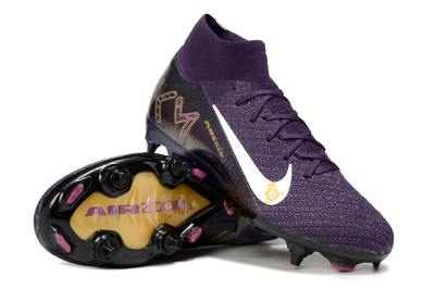 Nike Air Zoom Mercurial Superfly 10 Elite SG High-Tops Football Boots - Purple/White/Gold