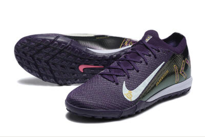 Nike Air Zoom Mercurial Vapor 16 Elite TF Low-Tops Football Shoes - Purple/White/Gold