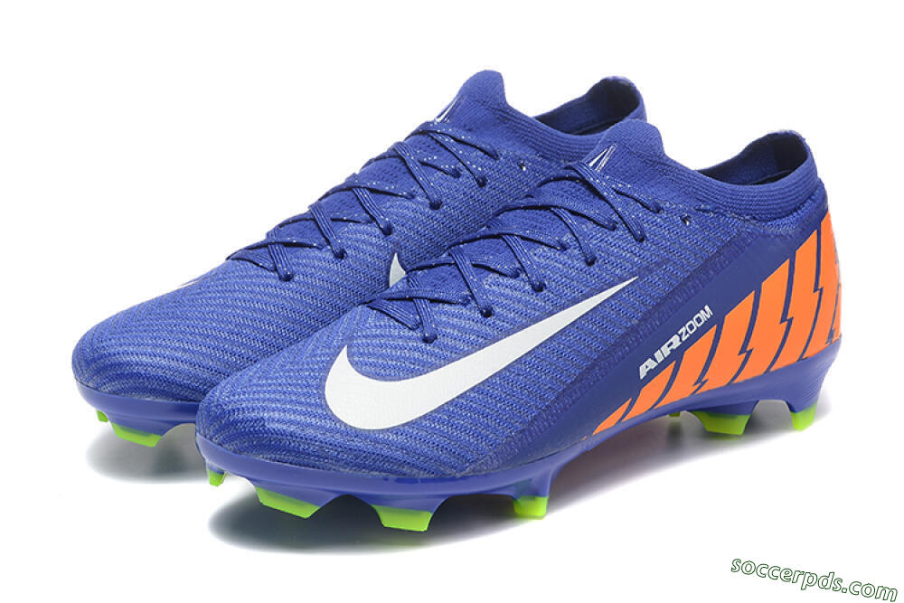 Nike Air Zoom Mercurial Vapor 16 Elite FG Low-Tops Football Boots - Blue/White/Orange 5