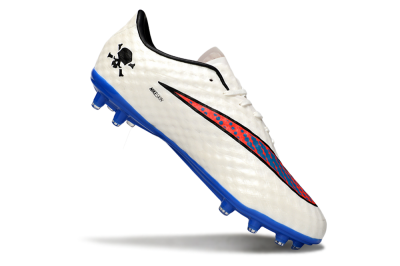 Nike Hypervenom Phantom FG Low-Tops Football Boots - White/Red/Blue