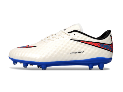 Nike Hypervenom Phantom FG Low-Tops Football Boots - White/Red/Blue