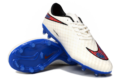 Nike Hypervenom Phantom FG Low-Tops Football Boots - White/Red/Blue