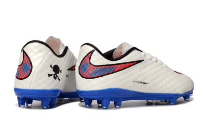 Nike Hypervenom Phantom FG Low-Tops Football Boots - White/Red/Blue
