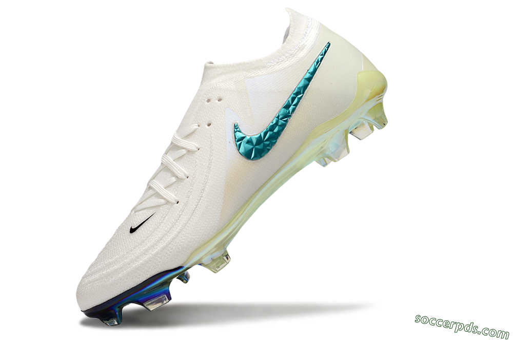 Nike Phantom GX Elite FG Low-Tops Football Boots - Beige/Blue/Black 5