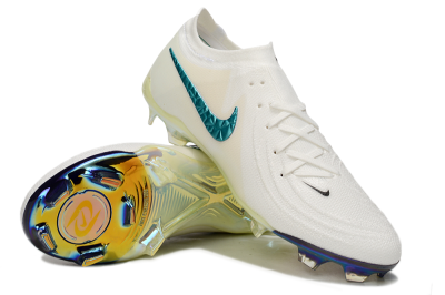 Nike Phantom GX Elite FG Low-Tops Football Boots - Beige/Blue/Black
