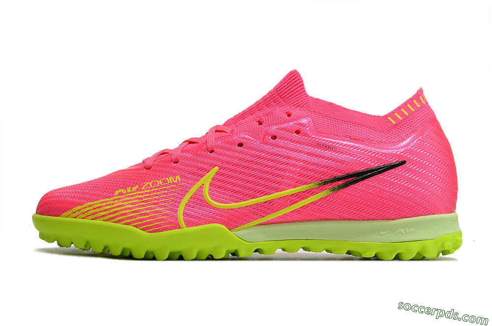 Nike Air Zoom Mercurial Vapor 15 Elite TF Low-Tops Football Shoes - Pink/Yellow/Black 2