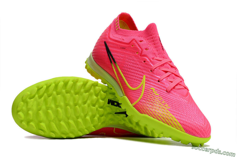 Nike Air Zoom Mercurial Vapor 15 Elite TF Low-Tops Football Shoes - Pink/Yellow/Black 0
