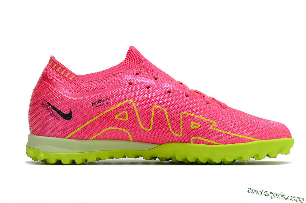 Nike Air Zoom Mercurial Vapor 15 Elite TF Low-Tops Football Shoes - Pink/Yellow/Black 4