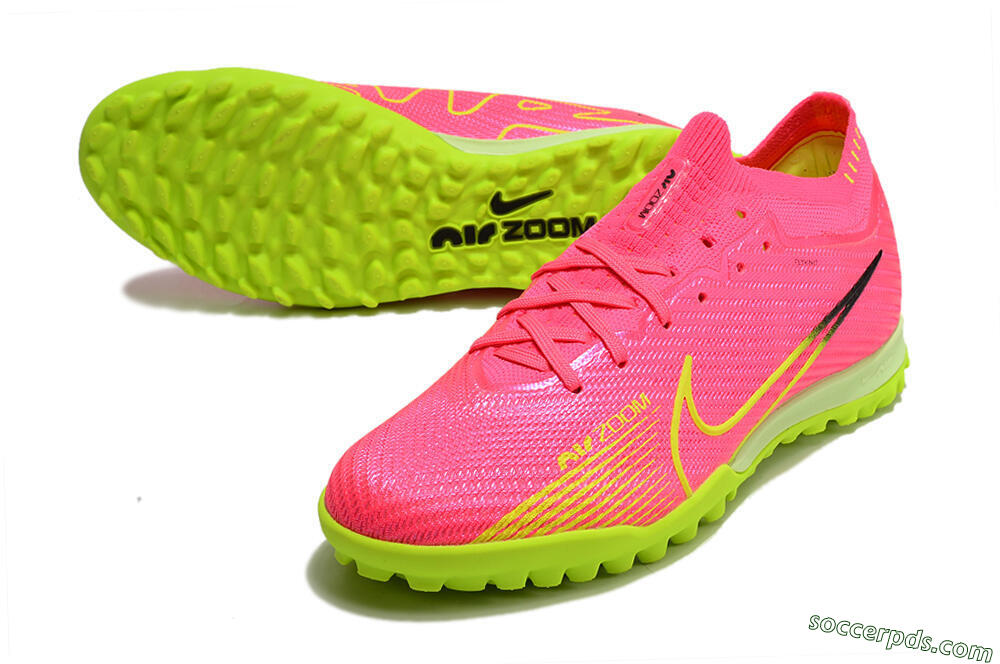 Nike Air Zoom Mercurial Vapor 15 Elite TF Low-Tops Football Shoes - Pink/Yellow/Black 3