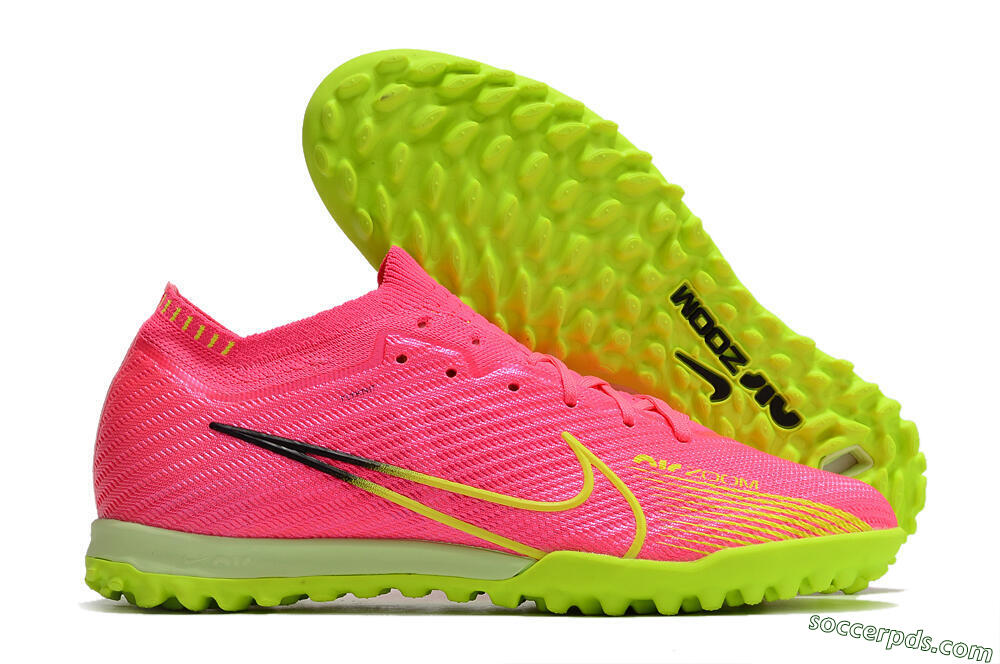 Nike Air Zoom Mercurial Vapor 15 Elite TF Low-Tops Football Shoes - Pink/Yellow/Black 1