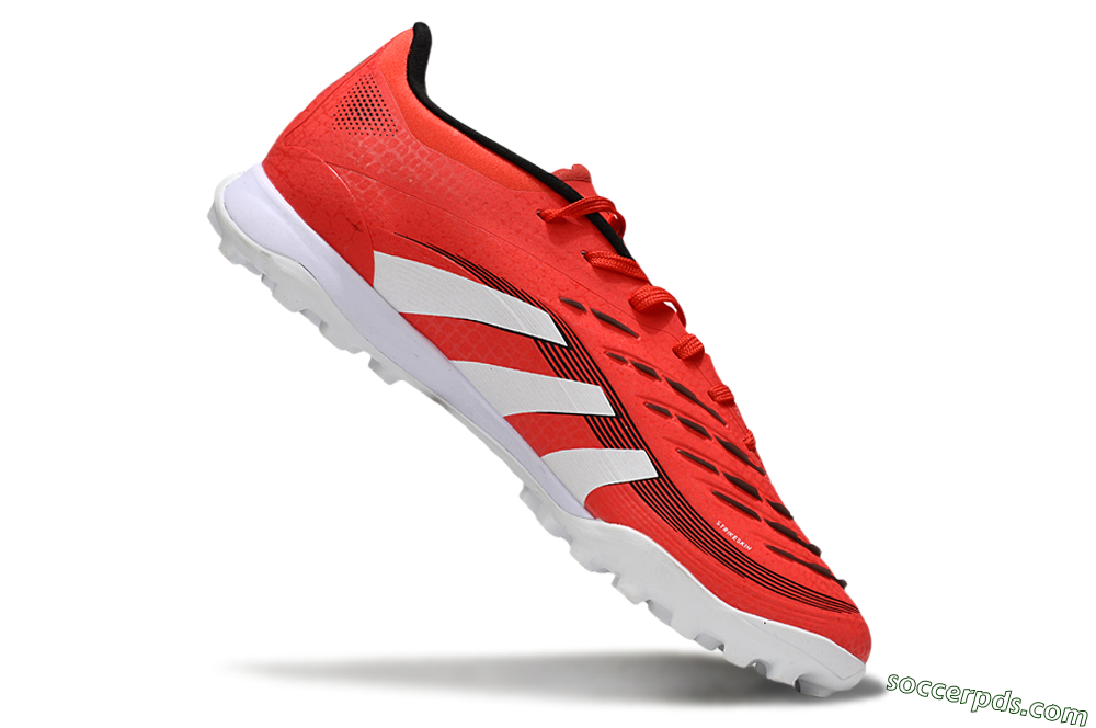 Adidas Predator 24 Elite TF Low-Tops Football Shoes - Red/White/Black 3