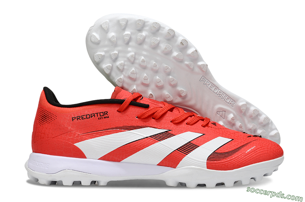 Adidas Predator 24 Elite TF Low-Tops Football Shoes - Red/White/Black 1