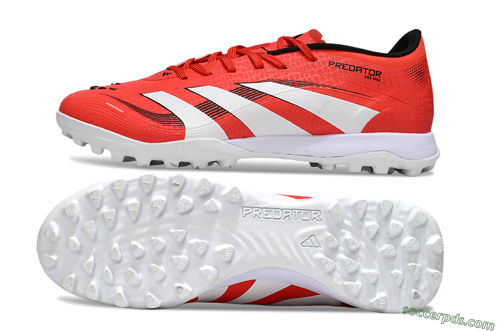 Adidas Predator 24 Elite TF Low-Tops Football Shoes - Red/White/Black 0