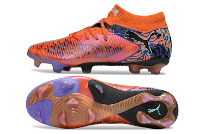 Puma Future 8 Ultimate FG Low-Tops Football Boots - Red/Black/Jade