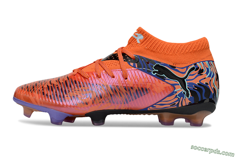 Puma Future 8 Ultimate FG Low-Tops Football Boots - Red/Black/Jade 2