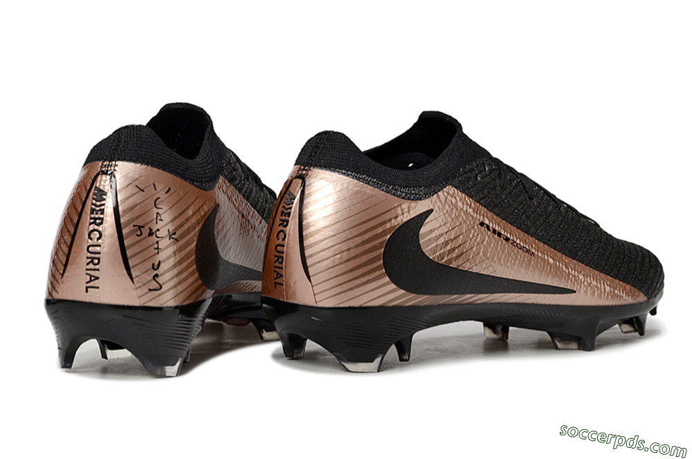 Nike Air Zoom Mercurial Vapor 16 Elite FG Low-Tops Football Boots - Black/Gold 6