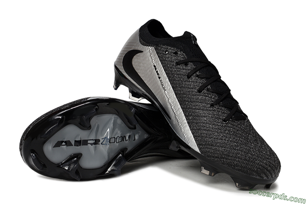 Nike Air Zoom Mercurial Vapor 16 Elite FG Low-Tops Football Boots - Black/Silver 3