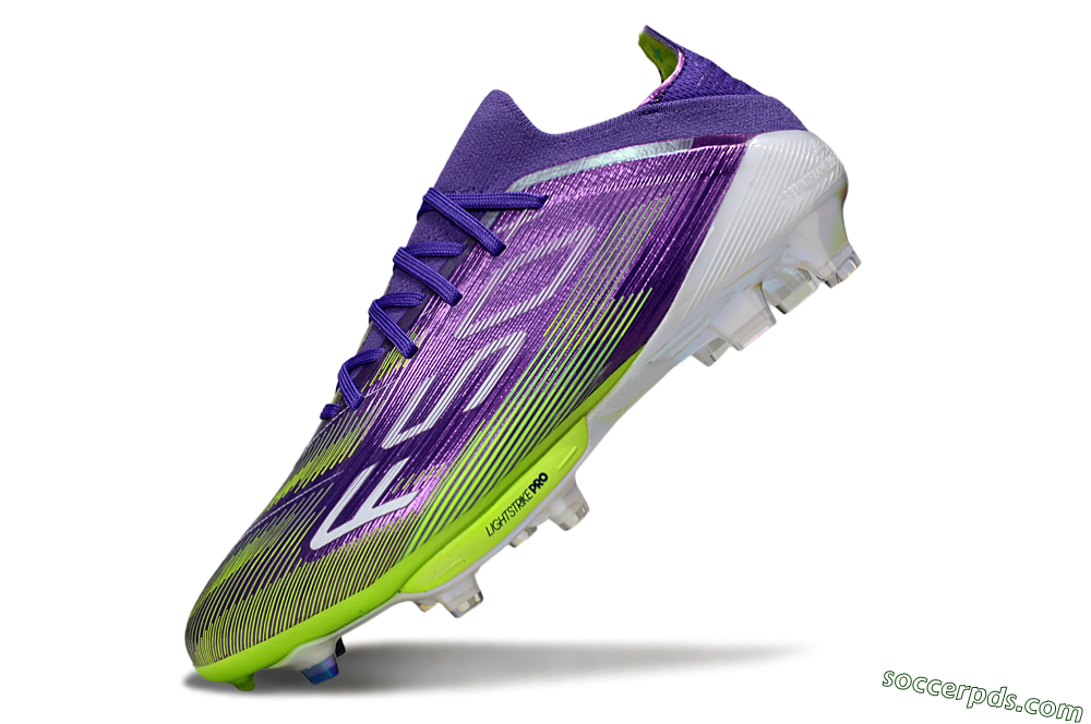 Adidas F50+ Elite Lightstrike Pro FG Low-Tops Football Boots - Purple/Yellow/White 5