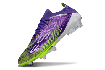 Adidas F50+ Elite Lightstrike Pro FG Low-Tops Football Boots - Purple/Yellow/White