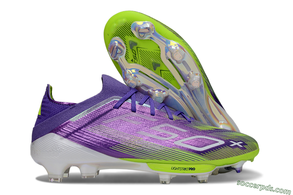 Adidas F50+ Elite Lightstrike Pro FG Low-Tops Football Boots - Purple/Yellow/White 1