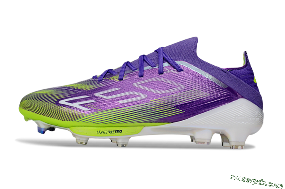 Adidas F50+ Elite Lightstrike Pro FG Low-Tops Football Boots - Purple/Yellow/White 2