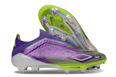 Adidas F50+ Elite Laceless FG Low-Tops Football Boots - Purple/Yellow/White