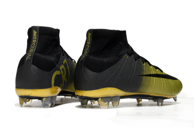 Nike Mercurial Superfly 4 CR7 FG High-Tops Football Boots - Gold/Black