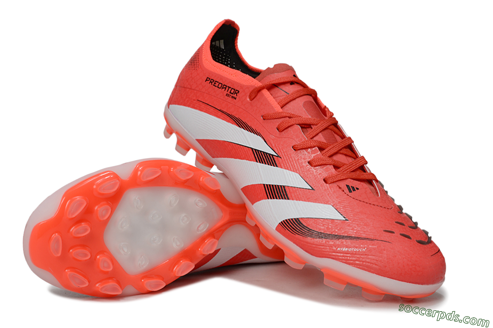 Adidas Predator 25 Elite TF Low-Tops Football Shoes - Red/White/Black 3