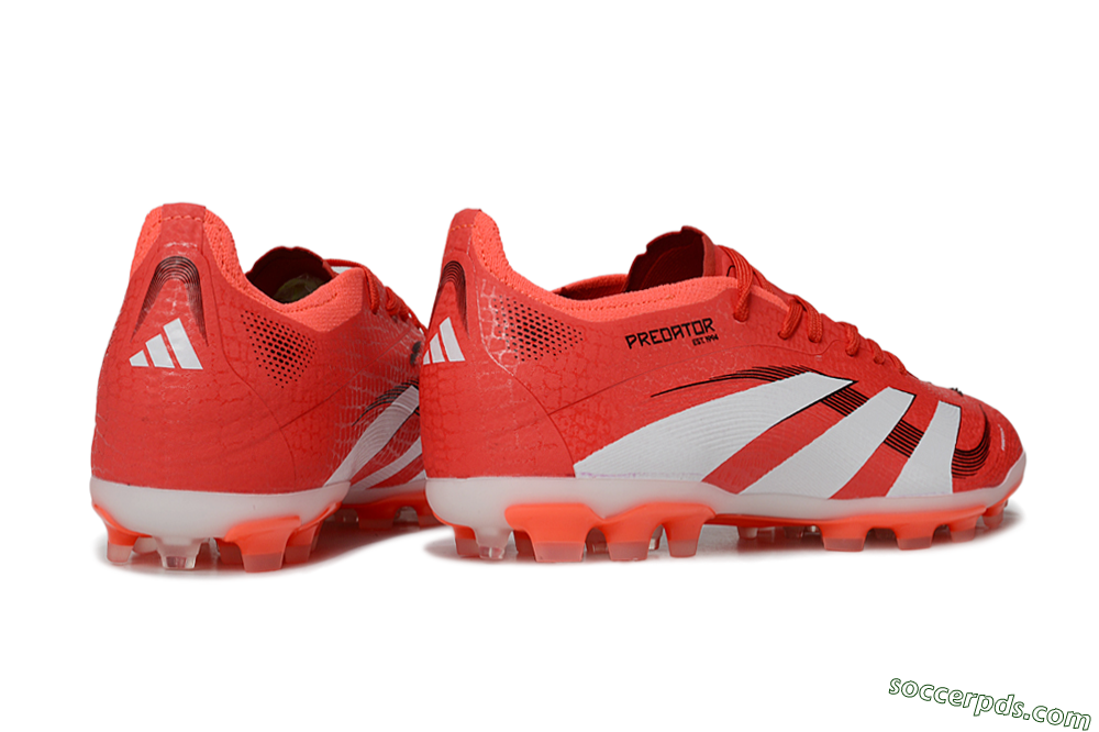 Adidas Predator 25 Elite TF Low-Tops Football Shoes - Red/White/Black 6