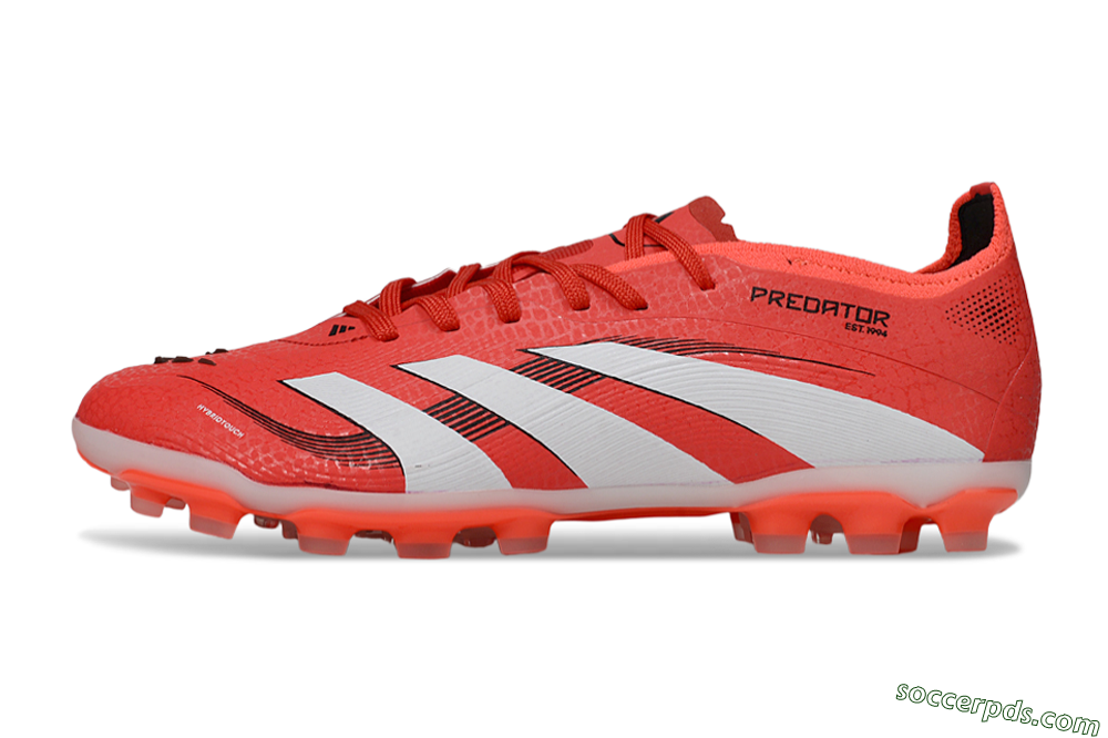 Adidas Predator 25 Elite TF Low-Tops Football Shoes - Red/White/Black 2