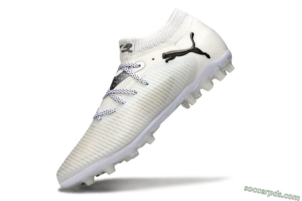 Puma Future 8 Ultimate FG Low-Tops Football Boots - Beige/Silver/Black 5