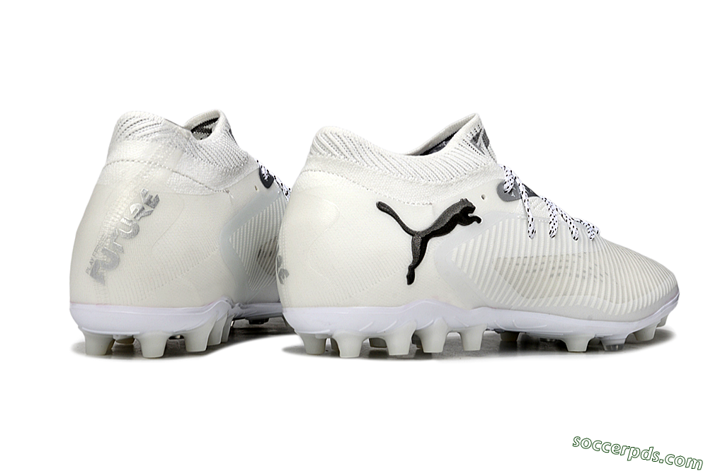 Puma Future 8 Ultimate FG Low-Tops Football Boots - Beige/Silver/Black 6