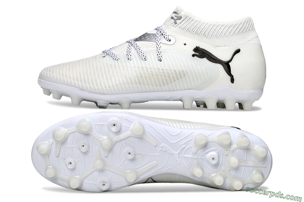 Puma Future 8 Ultimate FG Low-Tops Football Boots - Beige/Silver/Black 0