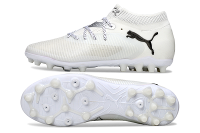 Puma Future 8 Ultimate FG Low-Tops Football Boots - Beige/Silver/Black
